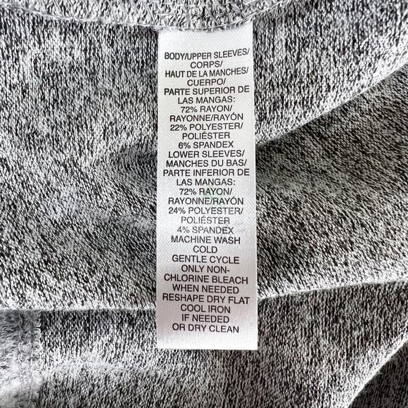 NEW Loft | Grey Puff Long Sleeve Marled Knit Pullover Sweater NWT S - Picture 10 of 11